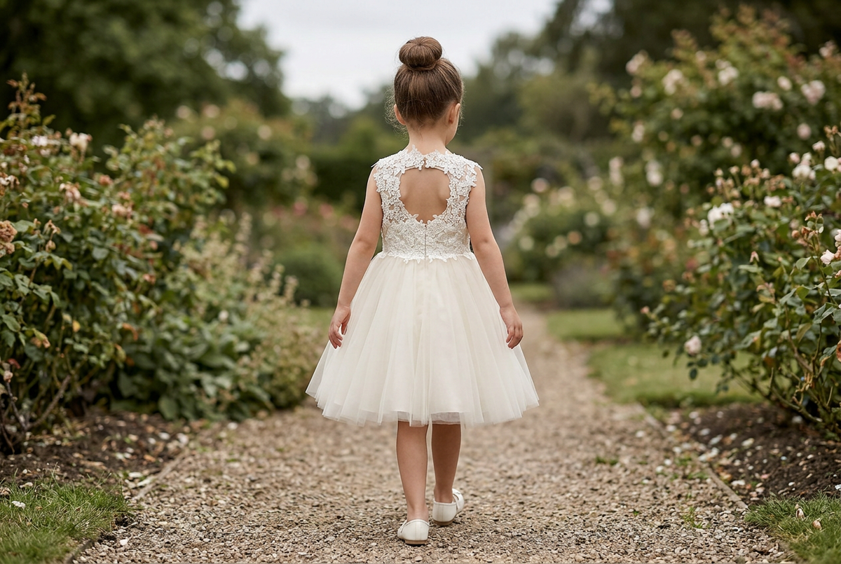 Mise en scène générée autour du dos de la robe Héloïse.