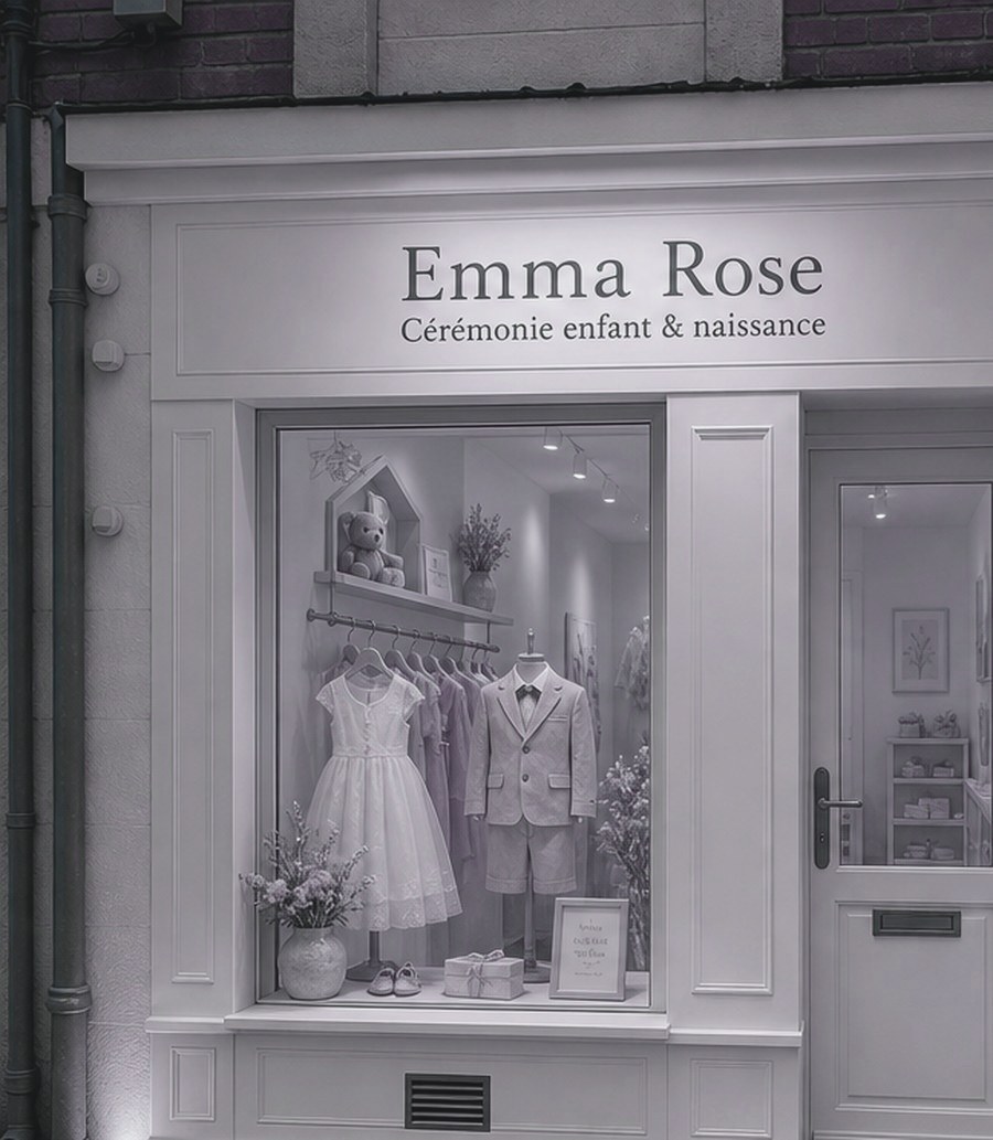 Façade de la boutique Emma Rose à Honfleur