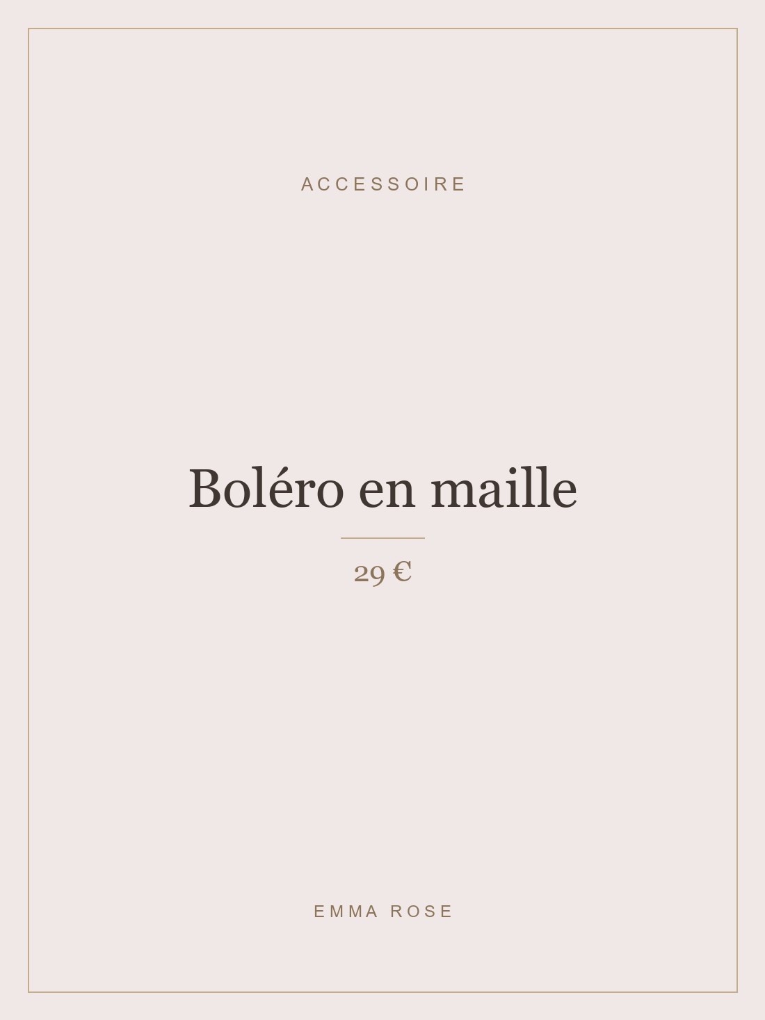 Boléro en maille